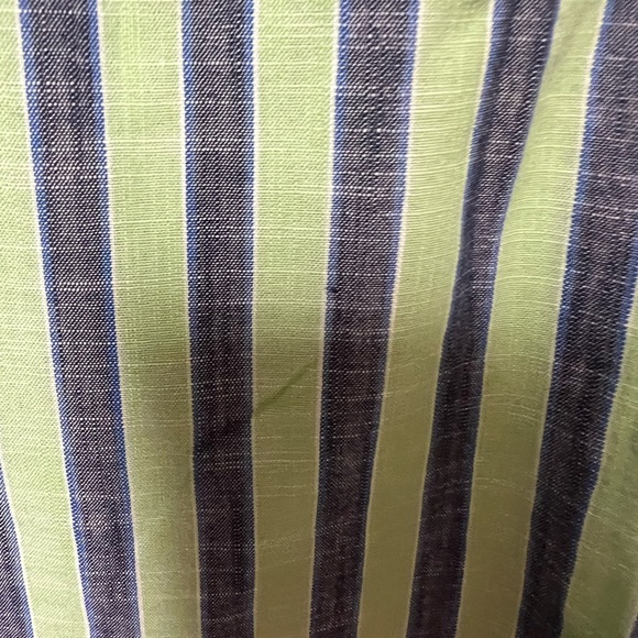 ALLEN SOLLY GREEN AND BLUE SIZE 40 STRIPPED SHIRT. 100% PREMIUM COTTON - Picture 2 of 7